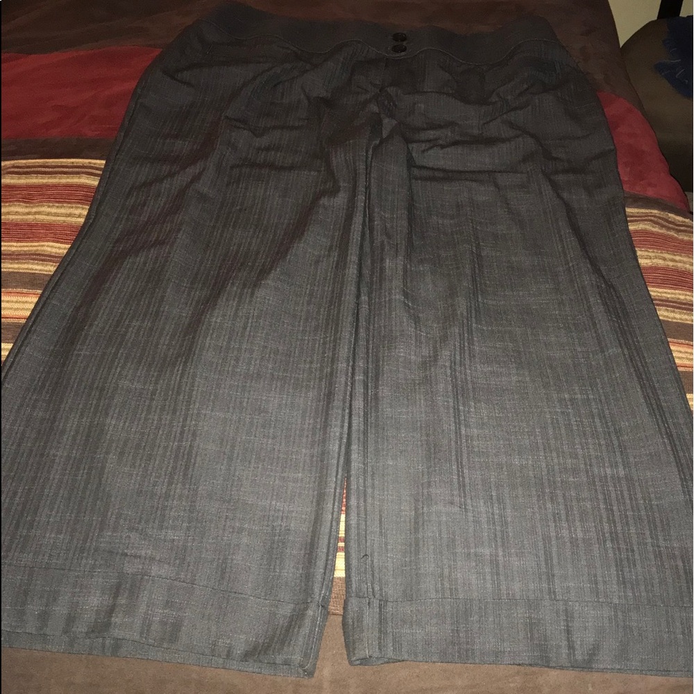 Gray wide leg pant